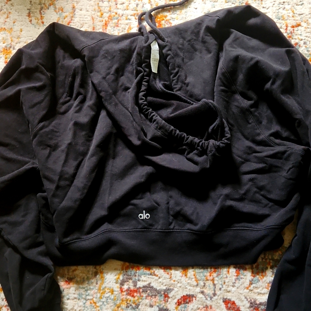 Alo cropped double take hoodie